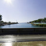 The Submersible bridge on the east side of the canal