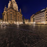 Dresden - Altstadt, Neumarkt - an der Frauenkirche und Lutherdenkmal