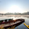 Boats on river Kupa in Ozalj