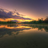 Blue Lake at evening. Vinogradar, Kiev
