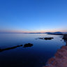 Alghero, Bastioni Marco Polo at dusk