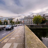 Liffey river and Four Courts in Dublin