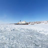 Icebreaker Vaygach view from Enisei