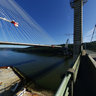 France Bretagne Finistere pont de Terenez en construction Pic2