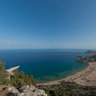 View to Tsambika beach from Tsambika monastery
