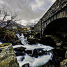 Under the bridge - Afon Ogwen in north Wales under the A5