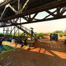 Under Long Bien Bridge