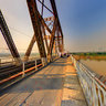 Morning in Long Bien bridge