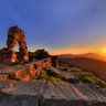 Knapps Castle Arch Sunset