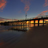Goleta Pier Sunset Panorama
