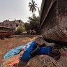 Sleeping Fishermen, Daman, India