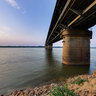 Sunset at Thang Long bridge, Hanoi, Vietnam (Cây cầu lớn Thăng Long)