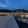 Parga  harbour at night