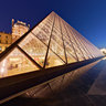 Louvre Pyramid at Night