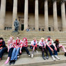 Zombies Flash Mob St Georges Hall Liverpool England