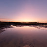 Sunset puddle at Farndon Fields