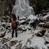 Frozen Waterfall in Mt.Kasagata