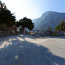 The entrance of Samaria gorge in Crete