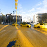 Place Madou painted in yellow