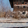 Alte Stellwerk Ruine im Winter, Dortmund Hafen