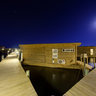 Floating Hotel on Laguna Garzon, night view
