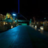 Las Vegas by Night : Luxor Hotel, between the Sphinxes
