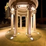 Las Vegas by Night : View on Las Vegas Blvd, from Caesars Palace garden