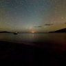 Moonset under the Milky Way