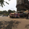 Outside Crawford Market in Mumbai