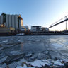 Watergate, industrial harbour, Mannheim, Germany