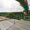 Under the supporting arch of Opárno bridge