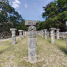 Columns in a palace in Chichen Itza