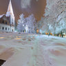 Church of Siilinjärvi at Christmas Eve