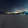 Artificial light pillars and New Year's fireworks