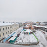 Kuopio's market square renovation from Anttila's roof