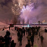 Fireworks and skating rink at Montreal Old Port