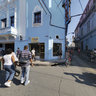 a Busy street corner