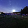 Pigo Cemetery at night during a full moon