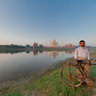 Taj Mahal from over the Yamuna River