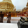 Monks at a Buddhist Temple, Thailand