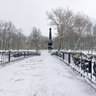 Winter In Smolensk Bridge Next To The Monument