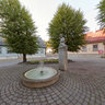 Fountain and a sculpture in Haapsalu