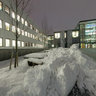 Akershus University College by night