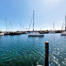 Sailboat leaving the harbour