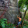 Escalada esportiva no Morro do Moreno