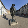 Speyer - Maximilian Street - Way Of St James Pilgrim Statue - Palatine - Germany
