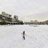 Podgorica Under Snow In February 2012 - Main Square