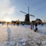 Ice skating fun at canal Schipluiden 2012