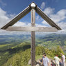 Cross on summit of mount Imberger Horn