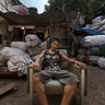 Refuse collector, Kota, Batavia, Jakarta, Indonesia.